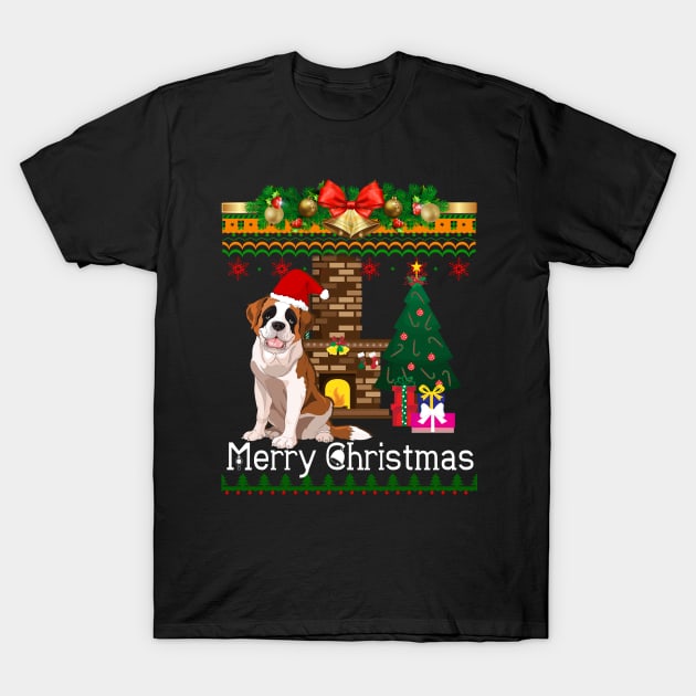 Ugly Christmas Sweater Saint Bernard Dog Ugly Christmas Sweater